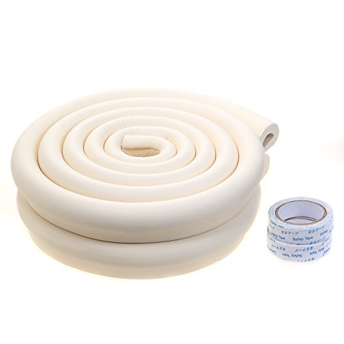 TUKA 4 Metros Protector Borde Anti-Golpe, Forma de U Espuma para Mesa Borde, anticolisión Tira para Seguridad Bebés y niños, Suave Protectores para Mesa de Vidrio, 2X 2M, Marfil, TKD7003-ivory TUKA 4 Metros Protector Borde Anti-Golpe, Forma de U Espuma para Mesa Borde, anticolisión Tira para Seguridad Bebés y niños, Suave Protectores para Mesa de Vidrio, 2X 2M, Marfil, TKD7003-ivory