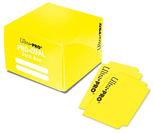 Ultra Pro Dual - Caja para Tarjetas, Color Amarillo