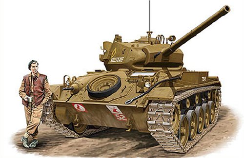Unbekannt Bronco Models cb35068 – Maqueta de Light Tank M de 24 Chaffee, British Versión