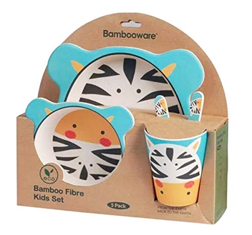 Vajilla Bambu Infantil ♻ Vajilla Fibra de Bambú Niños y Bebés 5 Piezas - Material Ecologico, Reciclable - Apto para Lavavajillas - Pack Eco, Bio, sin BPA (Bamboo) - Con Plato, Tazon, Vaso y Cubiertos Vajilla Bambu Infantil ♻ Vajilla Fibra de Bambú Niños y Bebés 5 Piezas - Material Ecologico, Reciclable - Apto para Lavavajillas - Pack Eco, Bio, sin BPA (Bamboo) - Con Plato, Tazon, Vaso y Cubiertos