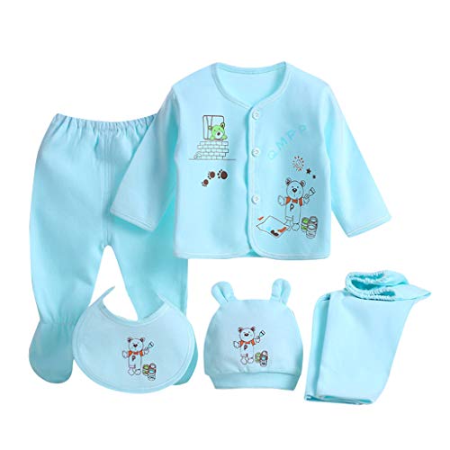 Value Pack Recién Nacido Bebé, LANSKIRT 6PCS Bebé Niña Niño Dibujos Animados Manga Larga Tops + Sombrero + Dos Pantalones + Conjunto de Traje Babero Value Pack Recién Nacido Bebé, LANSKIRT 6PCS Bebé Niña Niño Dibujos Animados Manga Larga Tops + Sombrero + Dos Pantalones + Conjunto de Traje Babero
