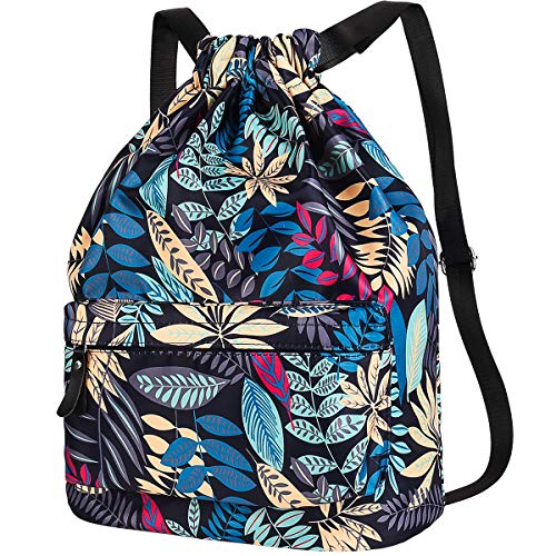 Vbiger Mochila de Cuerda Mujer Bolsos Playa Mochila Saco Tela para Deporte Gimnasio Yoga Nadar (Traje)