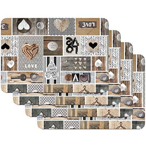 Venilia Love IN The Air Salvamanteles, Mantelería, Mantel Individual para el Comedor, Apto para Alimentos, 4 tajada, 45 x 30 cm, 59068, 30 x 45 cm Venilia Love IN The Air Salvamanteles, Mantelería, Mantel Individual para el Comedor, Apto para Alimentos, 4 tajada, 45 x 30 cm, 59068, 30 x 45 cm