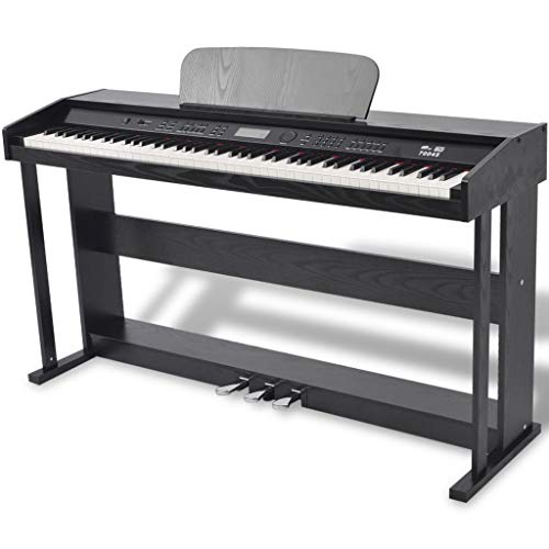 vidaXL Piano Eléctrico Digital 88 Teclas con Pedales Tablero de Melamina Negro vidaXL Piano Eléctrico Digital 88 Teclas con Pedales Tablero de Melamina Negro