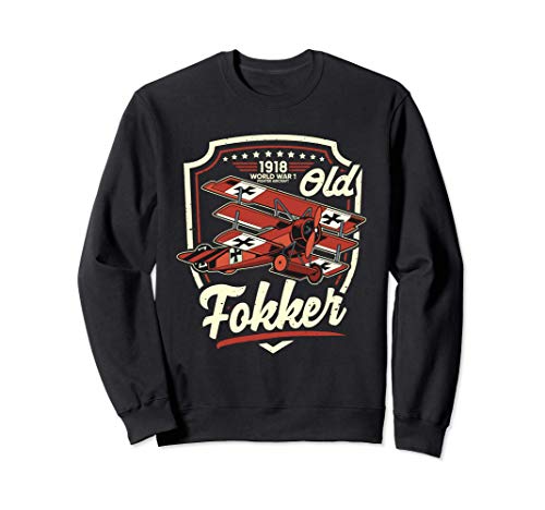 Viejo Fokker Avión de la Primera Guerra Mundial Fokker Sudadera Viejo Fokker Avión de la Primera Guerra Mundial Fokker Sudadera