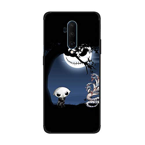 Vkspace Ultra Thin Black Soft Matte Liquid Fundas Anti-Slip Case Cover for OnePlus 7T Pro-Nightmare-Christmas Jack-Skellington 4