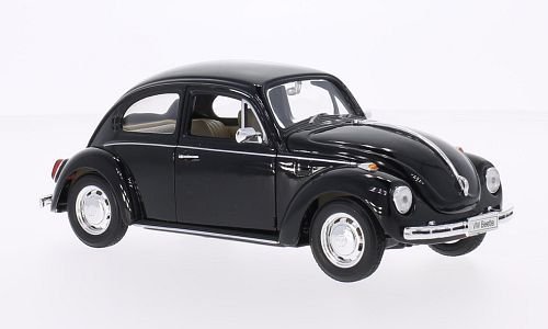 VW escarabajo, negro, Modelo de Auto, modello completo, Welly 1:24