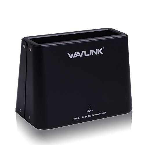 Wavlink Base de conexión Docking Station USB 3.0 SATA para Discos Duros HDD/SSD, 2,5" y 3,5", 2,5 y 3,5 Pulgadas (SATA I/II/III), Soporta UASP & 6TB, Negro Wavlink Base de conexión Docking Station USB 3.0 SATA para Discos Duros HDD/SSD, 2,5" y 3,5", 2,5 y 3,5 Pulgadas (SATA I/II/III), Soporta UASP & 6TB, Negro