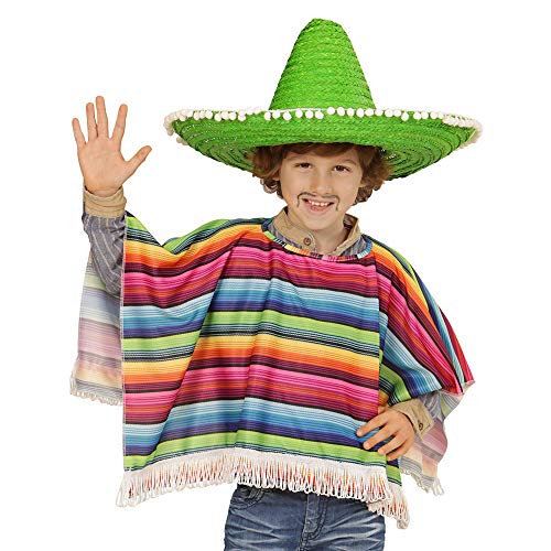 WIDMANN Poncho mejicano multicolor para niño