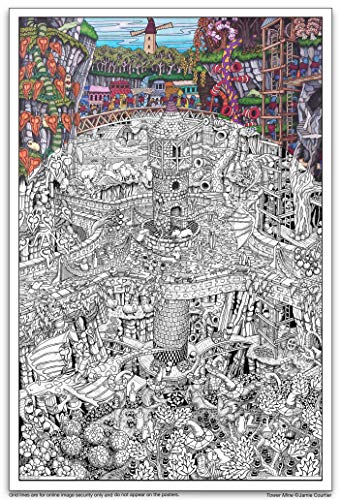 Wildergorn Posters de Jamie Courtier -Mina de la Torre - Cartel para Colorear Gigante: 68cm x 100cm!
