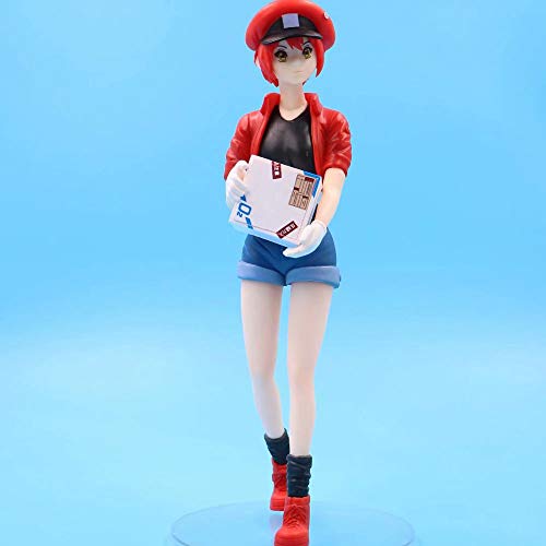 WISHVYQ ¡Células en el Trabajo!Modelo de Anime Glóbulos Rojos Postura de pie Glóbulos Rojos Plaquetas Versión Escultura Decoración Estatua Muñeca Modelo Altura 25cm