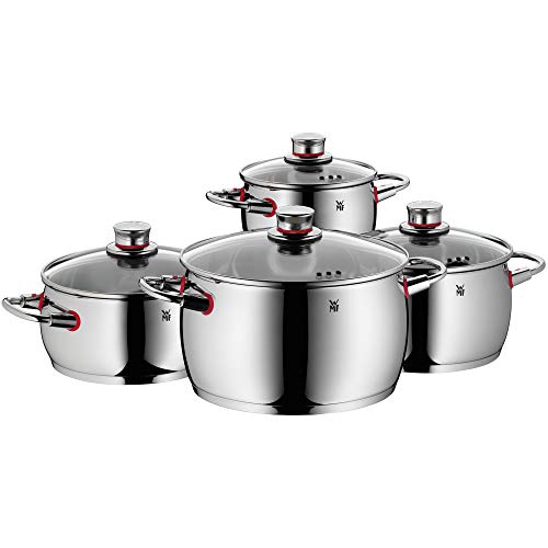 WMF Quality One - Batería de Cocina, 4 Piezas, Cacerola con Tapa 20 cm (3.4 l), 3 ollas bajas 16 cm (2 l), 20 cm (4.1 l) y 24 cm (6.8 l) con Tapa WMF Quality One - Batería de Cocina, 4 Piezas, Cacerola con Tapa 20 cm (3.4 l), 3 ollas bajas 16 cm (2 l), 20 cm (4.1 l) y 24 cm (6.8 l) con Tapa