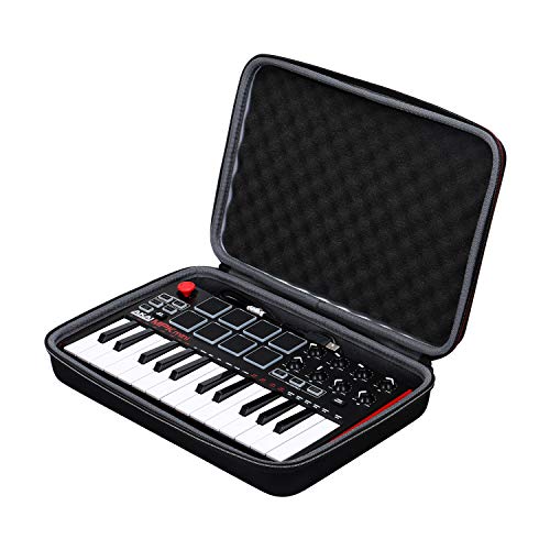 XANAD Estuche rígido de viaje para AKAI Professional MPK Mini MKII Teclado USB portátil de 25 teclas portátil