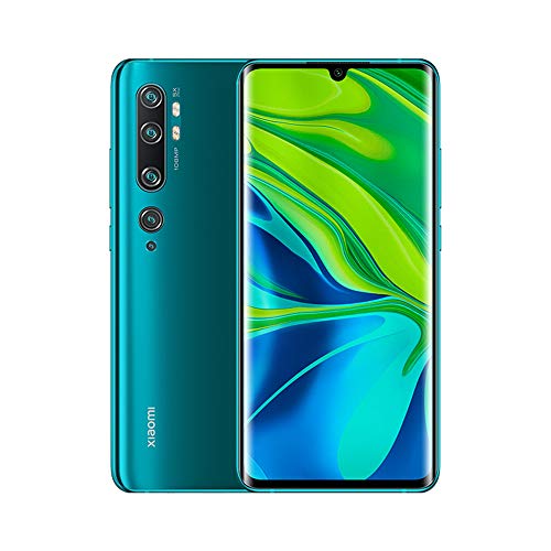 Xiaomi Mi Note 10 Smatphone 6GB RAM + 128GB ROM, Pantalla Curva 3D de 6.47", NFC Multifuncional, 108MP AI Penta Cámara Trasera, Versión Global, Verde