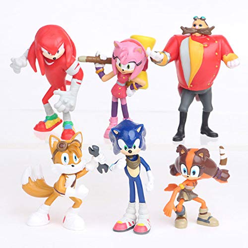 YANGQIAN Schallfigur 6pcs / Lot Sonic Figuren Spielzeug PVC Spielzeug Sonic Shadow Tails Charaktere Figur Spielzeug Für Kinder Tiere Spielzeug Set Kostenloser Versand