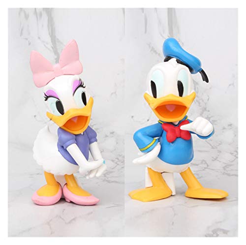 Yinyimei Figuras De Acción 2/4 / 6/7 unids Mouse Donald Duck Daisy Pat Duck Collection Figura Muñeca Muñeca Mickey Toys Set Niños Regalo Regalo (Color : 2pcs)