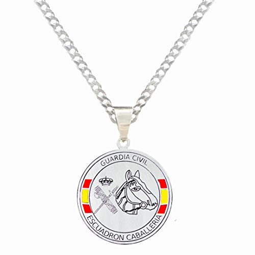 Yo Me Quedé en Casa Colgante Plata Guardia Civil Escuadrón Caballería 25mm | Colgante Hombre Plata | Collar Personalizado | Regalo Original (45) Yo Me Quedé en Casa Colgante Plata Guardia Civil Escuadrón Caballería 25mm | Colgante Hombre Plata | Collar Personalizado | Regalo Original (45)