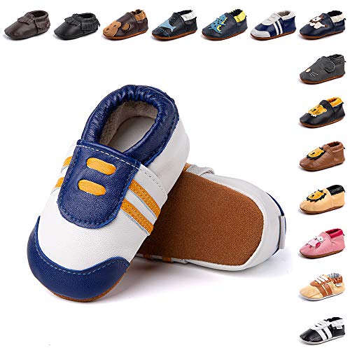 Zapatos Primeros Pasos Bebe Niña Niño Suave Cuero de Imitación Casual Zapatillas de Estar por Casa Pantuflas Infantiles Ligero 2-WHQX 12-18 Meses