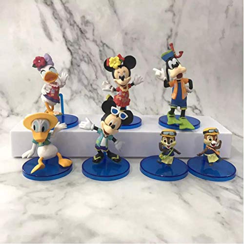 zdfgv 6 unids/Set Disney Mickey Mouse Clubhouse Mickey Minne Figuras Donald Duck Daisy Goofy Anime Figura PVC acción para niños 7-10cm
