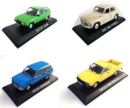 - Lote de 4 Coches 1/43 Dacia 1300 y 1304 + OLTCIT + GAZ M20 POBEDA (BA14 + 22 + 23 + 30)