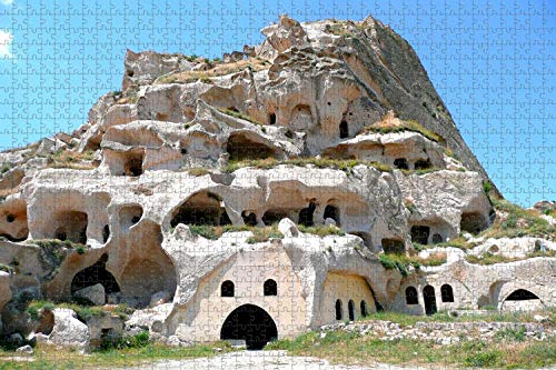 1000 piezas-Turquía Capadocia Habitada Troglodita Uchisar Rompecabezas para adultos Regalo de viaje de madera Recuerdo