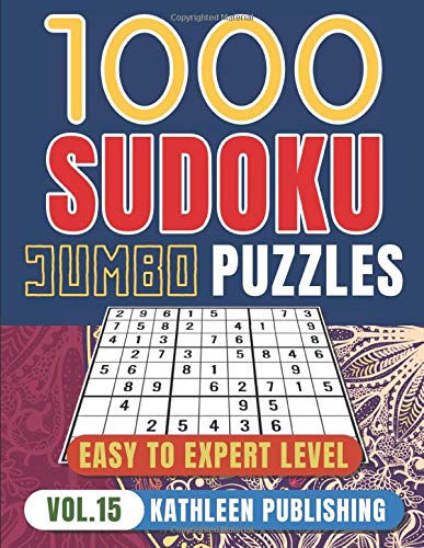 1000 Sudoku Puzzle Books: Giant Sudoku Puzzle Books | 4 diffilculty - Easy Medium Hard for Beginner to Expert | Brain Game for adults | Perfect Gift for Senior, adult, mom Made in USA | Vol. 15
