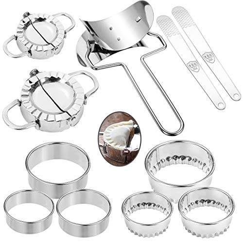 11 piezas Máquina para hacer bolas de masa hervida, juego de moldes de masa de masa portátil de acero inoxidable, pizca manual de ravioles, empanadas, relleno de masa, cuchara, máquina de masa 11 piezas Máquina para hacer bolas de masa hervida, juego de moldes de masa de masa portátil de acero inoxidable, pizca manual de ravioles, empanadas, relleno de masa, cuchara, máquina de masa