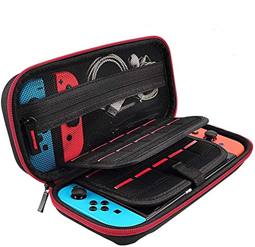 2020 Nuevo estuche para Nintendo Switch, 20 cartuchos de juego, estuche de viaje rígido protector para consola y accesorios de Nintendo Switch, rojo. 2020 Nuevo estuche para Nintendo Switch, 20 cartuchos de juego, estuche de viaje rígido protector para consola y accesorios de Nintendo Switch, rojo.