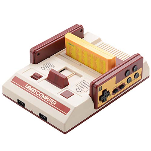 24 En 1 Magic Family Computer Famicom Retro Game,Consola Fc Tarjeta Doble Tarjeta Amarilla Tv Video Console Nintendo Rs-37 Con 2 Controladores Clásicos