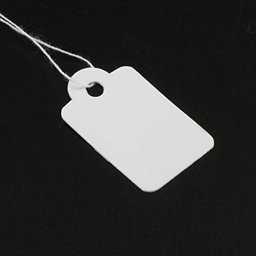 300 etiquetas con hilo para precios, etiquetas de precios, etiquetas para joyas, etiquetas de hilo, etiquetas colgantes de cartón, etiquetas de precio (23 x 13 mm), color blanco 300 etiquetas con hilo para precios, etiquetas de precios, etiquetas para joyas, etiquetas de hilo, etiquetas colgantes de cartón, etiquetas de precio (23 x 13 mm), color blanco