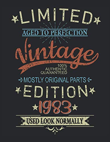 38th Birthday Limited 38 Years Edition 1983 Graphic Deko Vintage: PUZZLE BOOK - Funny retro birthday present, gift idea - A4 (8. 5x11) - 101 pages - ... sketch, planner, birthday, vintage, saying
