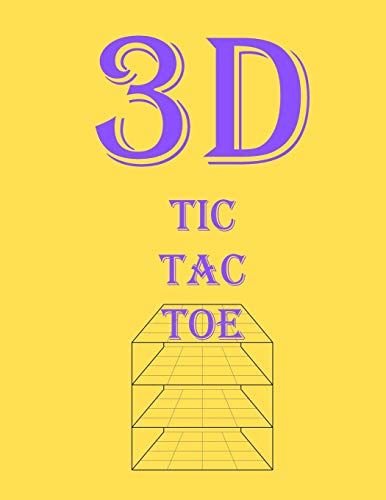 3D Tic Tac Toe: Popular game for 2 people. Ideal gift for family and friends. Great car travel game. (Paper Games)