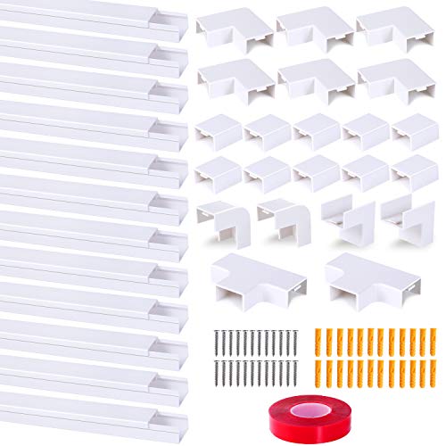 5M Canaleta Para Cableado de 12 piezas, Con cinta nano, Se puede utilizar para ocultar la gestión de cables de todos los cables en el hogar/oficina, Blanco (2.5 x 1.6 x 40cm / 12 x 0.4m) 5M Canaleta Para Cableado de 12 piezas, Con cinta nano, Se puede utilizar para ocultar la gestión de cables de todos los cables en el hogar/oficina, Blanco (2.5 x 1.6 x 40cm / 12 x 0.4m)