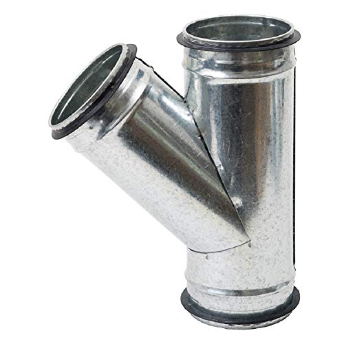 80 mm de diámetro, pieza en T de 45° para conducto en espiral 45° con junta (DN 80 mm) 80 mm de diámetro, pieza en T de 45° para conducto en espiral 45° con junta (DN 80 mm)