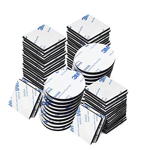 Adhesiva de Doble Cara(100 Piezas), Adhesivas de Espuma de Doble Cara, Pad Adhesivo Rectángulo Cuadrado y Redondo Negra Adhesiva de Doble Cara(100 Piezas), Adhesivas de Espuma de Doble Cara, Pad Adhesivo Rectángulo Cuadrado y Redondo Negra