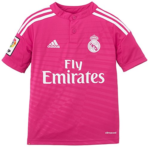 adidas - Camiseta Junior 2ª Equipación Real Madrid CF 2014-2015, Color Rosa, Talla 152 cm