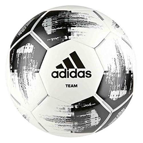 adidas Team Glider Balón de Fútbol, Hombre, White/Black/Silver Met, 5