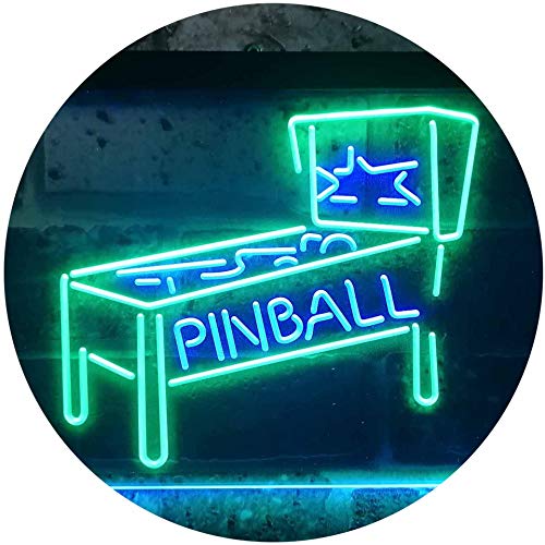 ADV PRO Pinball Game Room Dual Color LED Enseigne Lumineuse Neon Sign Vert et Bleu 600 x 400mm st6s64-i3306-gb