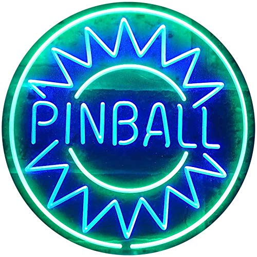 ADV PRO Pinball Kid Room Garage Dual Color LED Enseigne Lumineuse Neon Sign Vert et Bleu 600 x 400mm st6s64-i3307-gb