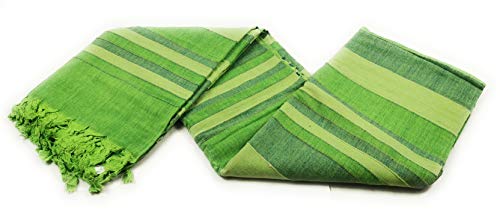Aga's Own - Colcha de algodón (220 x 250 cm), diseño indio, color verde lima