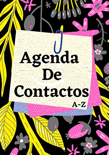 Agenda de contactos A-Z | Libreta de direcciones y telefonos pequeña: Agenda telefónica con abecedario | Cuaderno directorio telefónico. A5.