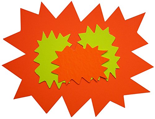 Agipa - Etiquetas de precio para punto de venta (cartulina, 8 x 12 cm, 50 unidades), diseño de estallido, color amarillo