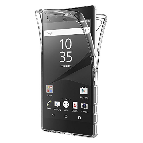 AICEK Funda Sony Xperia Z5, Transparente Silicona 360°Full Body Fundas para Sony Z5 Carcasa Silicona Funda Case (5,2 Pulgadas)