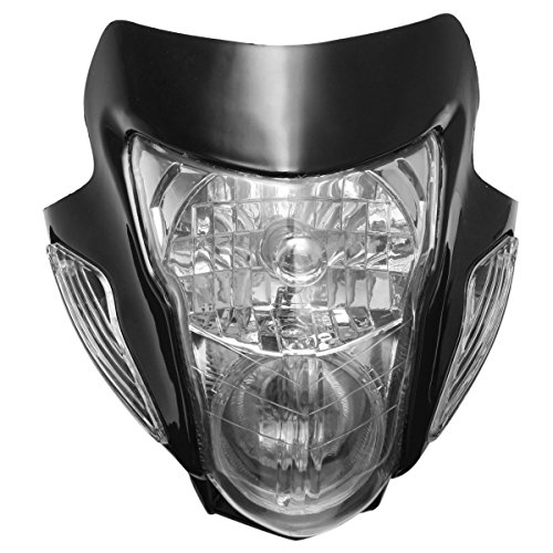 Alamor Motocicleta Ámbar Luz Faro Lámpara para Street Fighter Honda Yamaha Suzuki Kawasaki Alamor Motocicleta Ámbar Luz Faro Lámpara para Street Fighter Honda Yamaha Suzuki Kawasaki