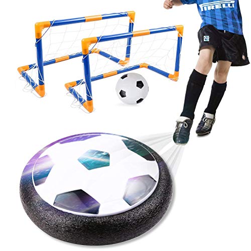 amzdeal Air Football Kit Balón Fútbol Flotante (1 Fútbol Flotante+1 Mini Fútbol +2 Portería de Fútbol +1 Aguja de Gas) Aire Fútbol para Actividad Interior o Exterior con Luz LED y Música (2 Goal) amzdeal Air Football Kit Balón Fútbol Flotante (1 Fútbol Flotante+1 Mini Fútbol +2 Portería de Fútbol +1 Aguja de Gas) Aire Fútbol para Actividad Interior o Exterior con Luz LED y Música (2 Goal)