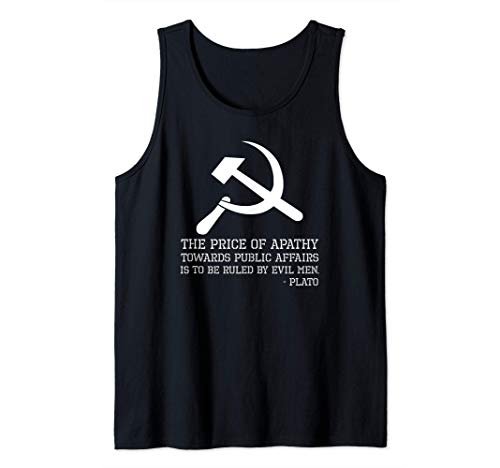 Ancient Greek - Plato Quote On Apathy - Anti Socialism Gift Camiseta sin Mangas