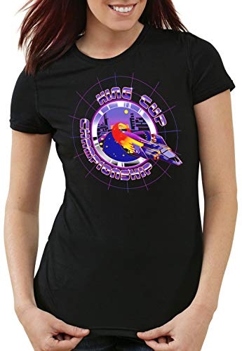 A.N.T. King Cup Champion Camiseta para Mujer T-Shirt Captain Falcon fzero, Talla:L