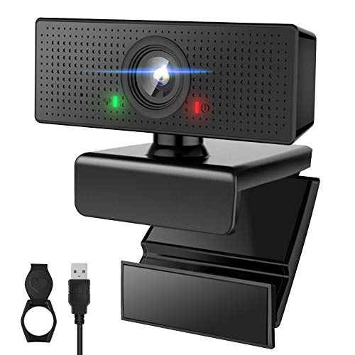 Anykuu Webcam PC Full HD 1080P con Micrófono USB portátil Compatible con Windows Mac Videollamadas Grabación, Conferencias con Cubierta de sombreado