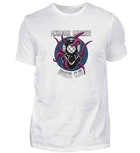 Arkham Miskatonic University Diving Club Logo Gamer Camiseta Horror Fiction Fantasy - Camiseta para hombre Blanco XL