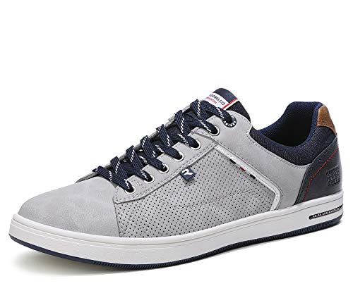 ARRIGO BELLO Zapatos Hombre Vestir Casual Zapatillas Deportivas Running Sneakers Corriendo Transpirable Tamaño 40-46 (D Gris, 45)